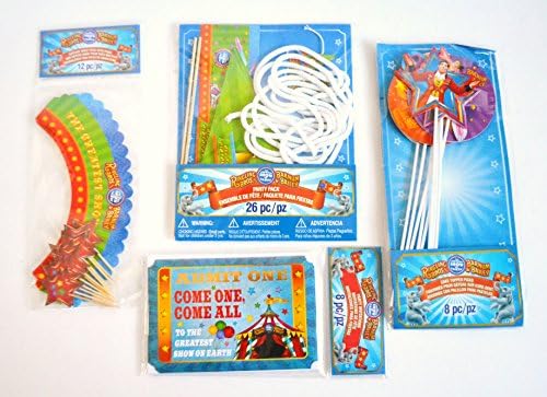 Barnum and Bailey Circus Bundle of 4 Party Pack (Assorted Styles)