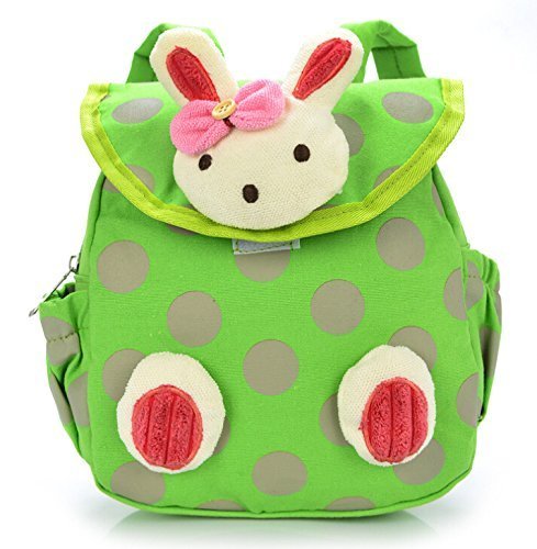 Pumud Baby Toddler Child Kid 3D Cartoon Backpack Schoolbag Shoulder Bags (Green)