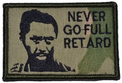 Yahong Never Go Full Retard 2x3 Military Patch / Morale Patch - Multicam