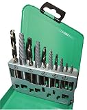 Mountain 7410 10-Piece Extractor and Left-Hand Cobalt, HSS drill bit set