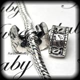 Clip Lock Stopper Bead "Flower Design" Fits Pandora Style Bracelets European Charm Bead Bracelets Free 1 Rubber Stopper Ring ~ awsomebaby