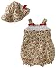 Hartstrings Baby-Girls Newborn Printed Cotton Interlock Bubble And Hat Set, Red Floral, 0-3 Months