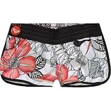 ROXY Surfs Up Womens Boardshorts - White/Black/Pink