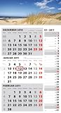 3-Monatskalender Kombi 2012 grau-wei&szlig; 3-Monatsplaner 2012