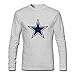 AHHACHI Mens The Rugby Team Dallas_Cowboys Logo Long Sleeve Tees XL Grey