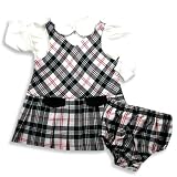 Hartstrings Baby - Infant Girls 3 Piece Plaid Jumper Set, Red, Black, White