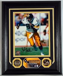John Stallworth Autographed Photomint with Gold Coins - Plaque - Pittsburgh Steelers NFL Football