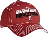 NBA Men's Miami Heat Authentic Practice Graphic Cap - Tt80Z, Small/Medium , Team Color , Garnet