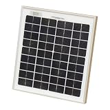 from Photonic Universe 10W 12V monocrystalline solar panel with 2m cable for camper, caravan, boat, house or garden (10 watt) (Model PU-10M)