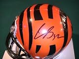 CEDRIC BENSON SIGNED AUTOGRAPHED CINCINNATI BENGALS MINI HELMET COA + HOLOGRAM