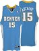 Carmelo Anthony Blue adidas NBA Authentic Denver Nuggets Jersey - 40