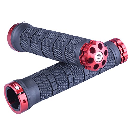 Bonmixc Bike Handlebar Grips, Aluminum Alloy Singleside Locking