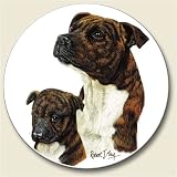 Staffordshire Bull Terrier Coaster, Single Coaster for Your Car