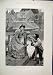 1890 Woman Man Romance River Scene Shouting Houses