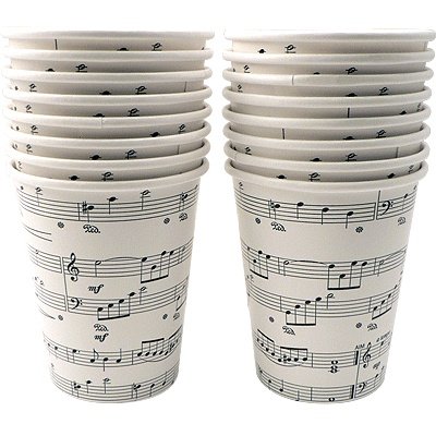 Sheet Music Paper Cups 9Oz