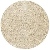 Cream 6' Round Shag Rug