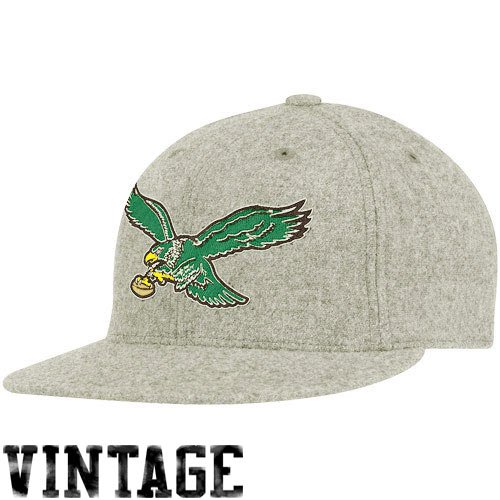 NFL Men's Philadelphia Eagles Classics Flat Visor Flex Hat - Tw93Z (Grey  , Small/Medium)