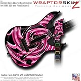 Alecias Swirl 02 Hot Pink Skin fits Band Hero, Guitar Hero 5 & World Tour G ....
