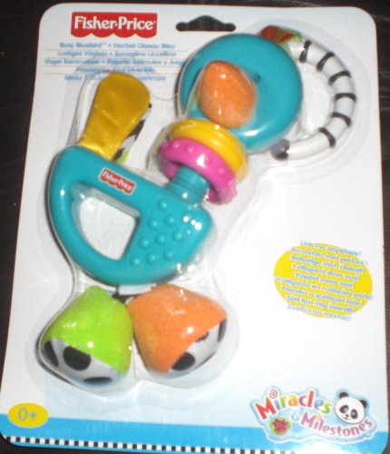 Childrens Toyshop   : Fisher Price Busy Bluebird teether rattle