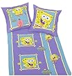 Herding, 4474/46.050.402, Bettw�sche "Sponge Bob" ( Kids Best ), Gr��e: 80/80 cm - 135/200 cm, Material: 100 % Baumwolle ( Linon )