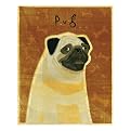 Pug (tan) framed print - John Golden 12x15