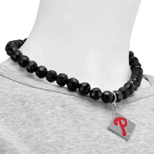 Touch by Alyssa Milano Philadelphia Phillies Beaded Necklace with Team Logo Pendant