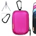 New first2savvv semi-hard pink camera case for Nikon COOLPIX S1100PJ + camera tripod (BDC0104eva)