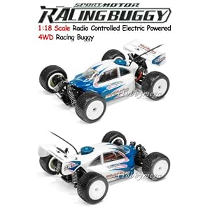 1:18 Scale Radio Control Electric Powered 4WD Racing Buggy by HobMega