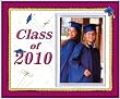 Graduation Class of 2010 Picture Frame Gift (burgundy)