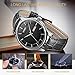BUREI® Men's Fashion Casual Business Casual Watches with Day Date Display Black Leather Strap