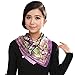 ETSYG® 32'' Silk Scarf Women's Purple Abstract Pattern Large Square Satin Headscarf Headdress