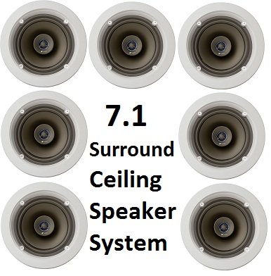 Niles 7.1 Ceiling Mount Surround Sound System - (Set of Seven) CM610 2-Way Coaxial 6-inch Speakers, White-Paintable Niles 7.1 Ceiling Mount Surround Sound System - (Set of Seven) CM610 2-Way Coaxial 6-inch Speakers, White-Paintable