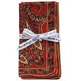 April Cornell Jamavar Red Napkins Set of 4