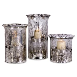 Holiday Mercury Candleholders (Set of 3) - IMAX - 59002-3