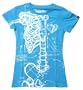 Robo Wishbone Girls T-shirt in Electric Blue by Iron Fist Clothing