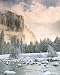 Yosemite Winter Snow Tree Lake Landscape Picture Art Print