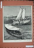 1884 BOATS NILE EXPEDITION SAILS MEN AWNING FINE ART