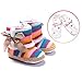 LIVEBOX Baby Multicolor Cotton Knit Premium Soft Sole Anti-Slip Warm Winter Infant Prewalker Toddler Snow Boots (M: 6~12 Months)