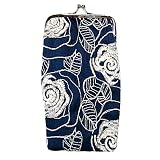 FLORAL EMBROIDERED BLUE SUNGLASS EYEGLASS CIGARETTE CASE by