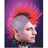 Punk Rock Star Wig Spiked Orange and Black