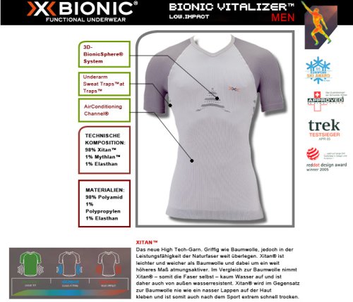X-Bionic Herren Sport Unterhemd VITALIZER SHIRT T-shirt