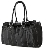 EyeCatchBags - Bella Patent Faux Leather Womens Shoulder Bag Handbag Black