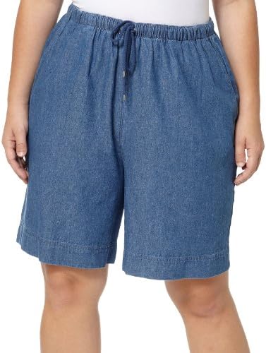Coral Bay Women's Plus Twill Drawstring Shorts