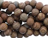 Wood Jasper : Ball-Plain - 12mm Diameter, No Grade - Sold by: 16 Inch Strand. with Angel Mountain Beads Heart Charm (.625 x .570 inches)