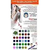 5 Yards Siser Glitter Heat Transfer Vinyl 20" (Mix & Match your favorite colors)