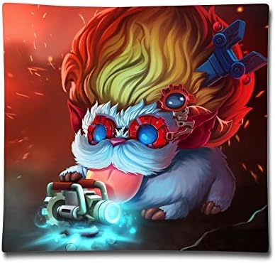 FHY League Of Legends LoL Heimerdinger 2-Sides Printing Personalized Custom Cotton Pillow Case 18 "X18 "