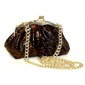 Apt 9 Brown Croc Clutch Evening Bag Purse