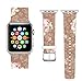 Ecute Compatible with Apple Watch Band 38mm 40mm, Soft Leather Band Strap Compatible with iWatch Series 6/5/4/3/2/1 - Elegant Red Flowers