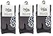 3 pairs V-Toe flip flop split-toe socks black solid