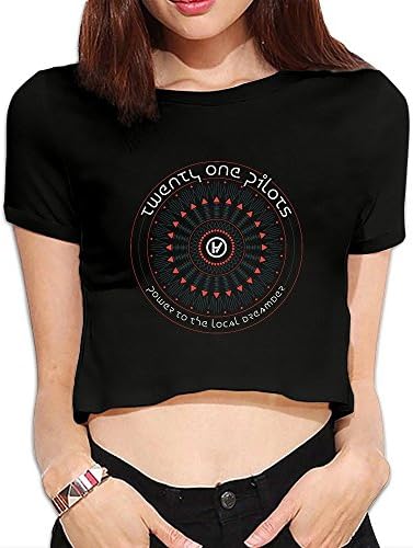Womans Twenty One Pilots Rectangles Midriff Navel Shirt